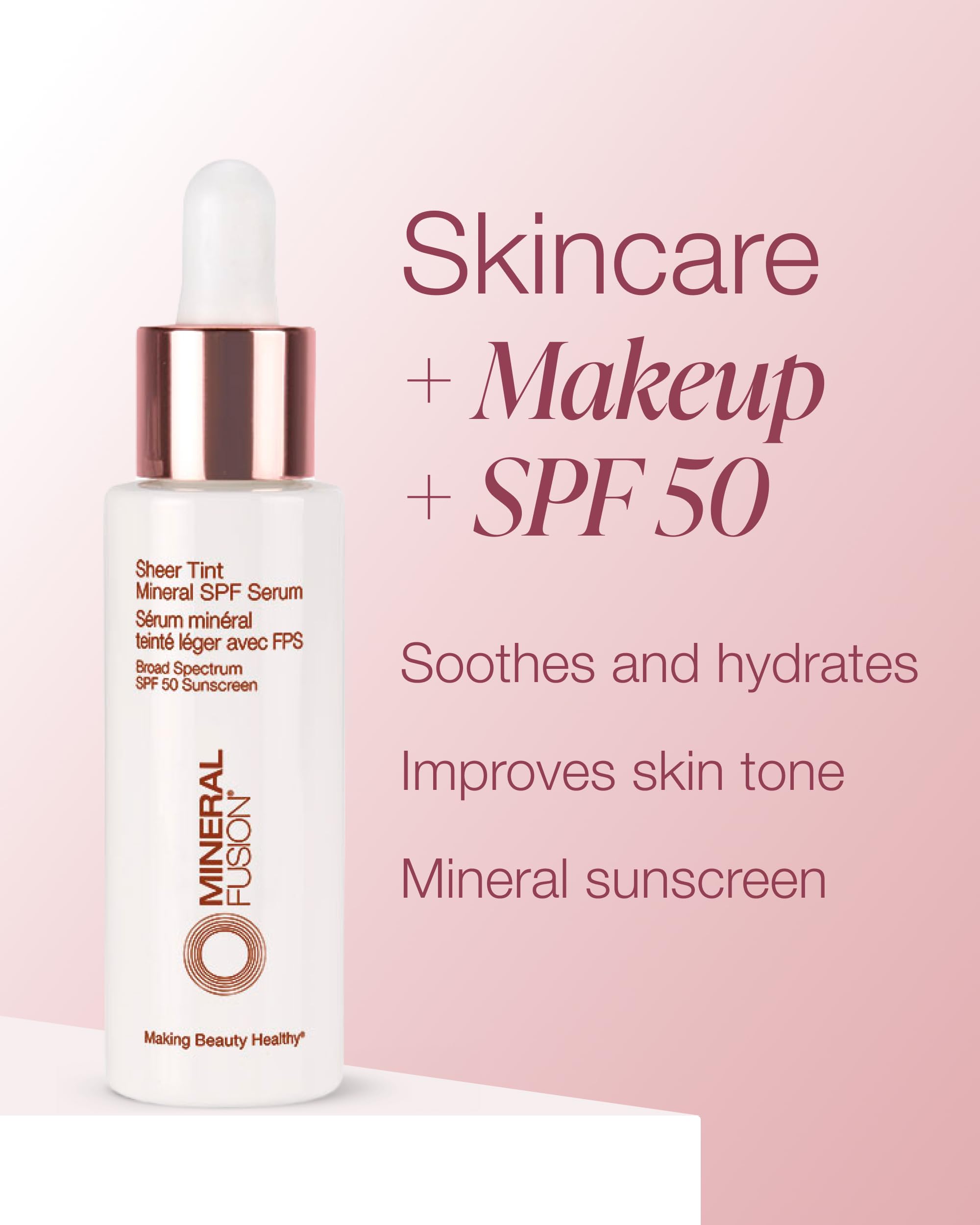 Niacinamide et Aloe dans Mineral Fusion pour nourrir la peau.