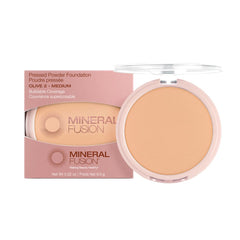 Mineral Fusion Olive 2 Poudre Presse, application légère pour teint uniforme