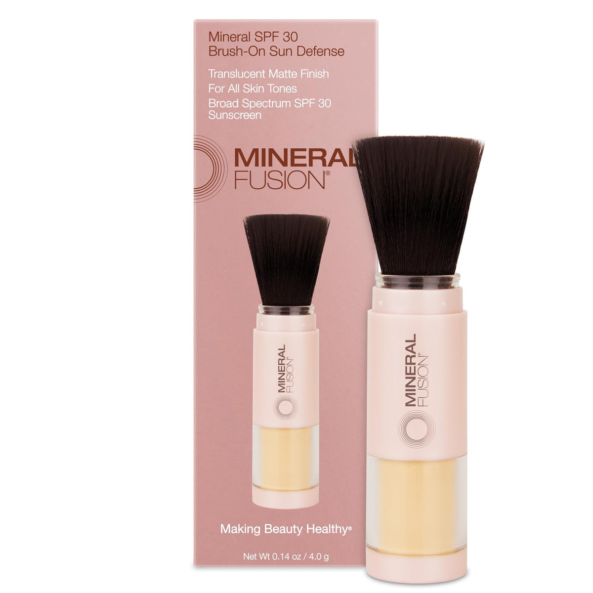 Mineral Fusion Poudre solaire en pinceau, protection légère et fini mat.