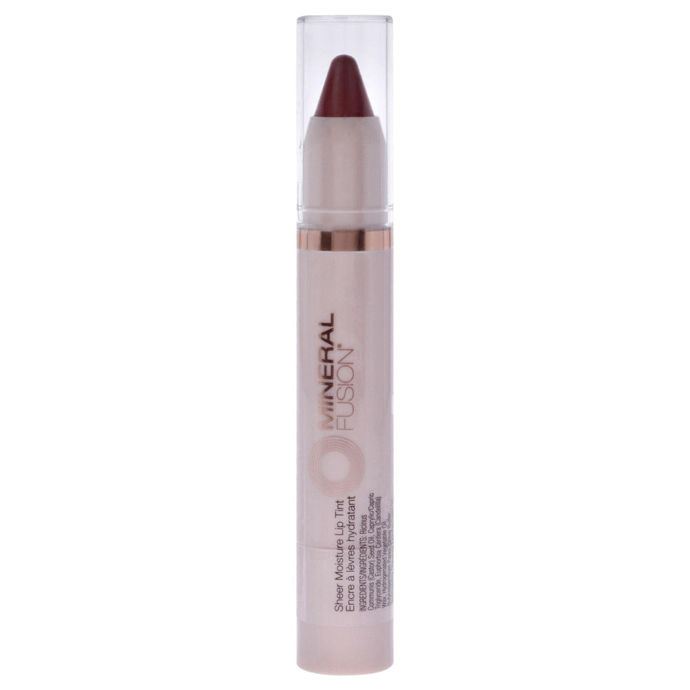 Mineral Fusion Flicker teinte lèvres, emballage pratique et hydratation en déplacement.