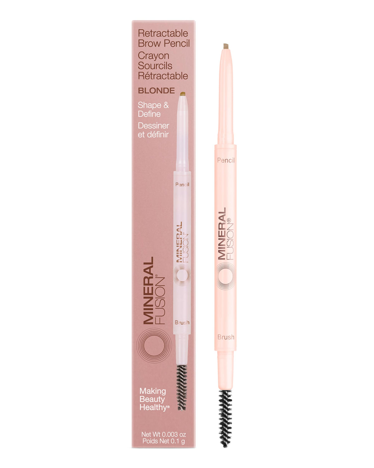 Mineral Fusion Sourcil Rétractable Blonde: crayon précis pour dessiner un sourcil naturel.