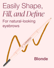 Mineral Fusion Sourcil Rétractable Blonde: texture veloutée facilitant l’application et le mélange.