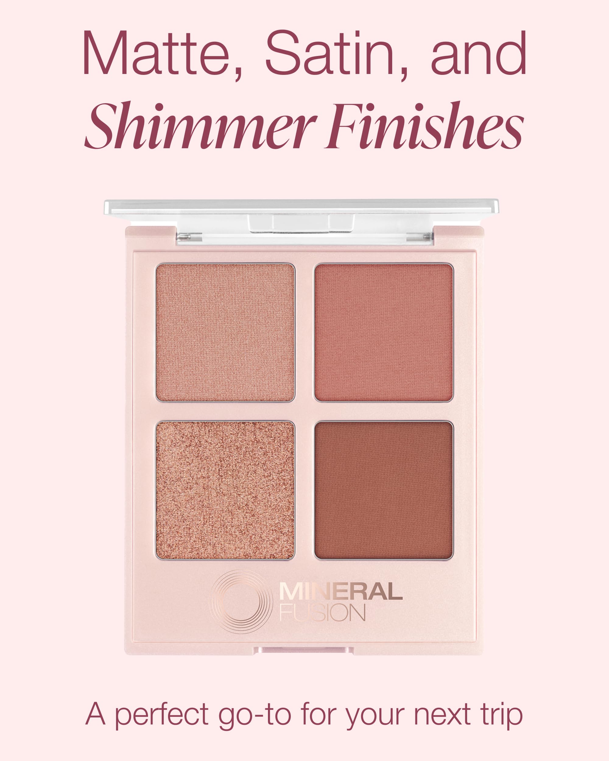 Mineral Fusion Palette Vacances d'été - teintes satin pour un fini lumineux.