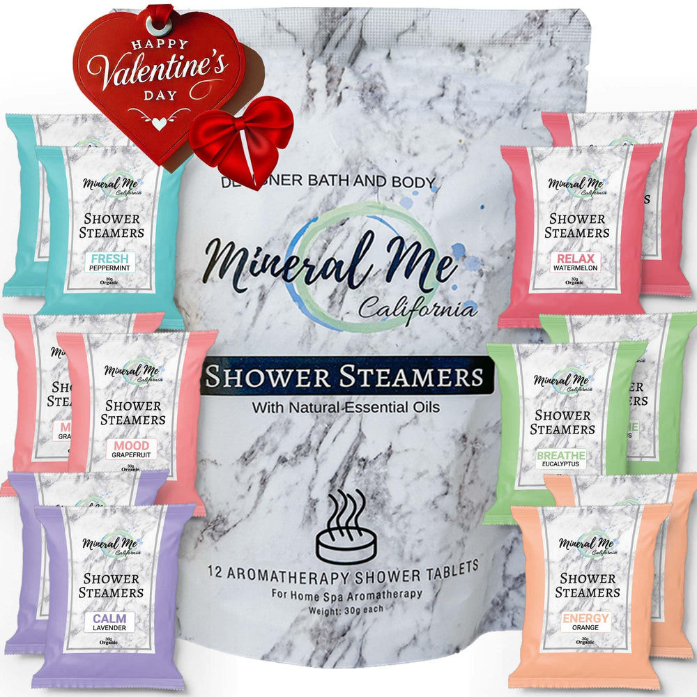Mineral Me California grapefruit shower steamer, bright citrus scent to energize your morning.