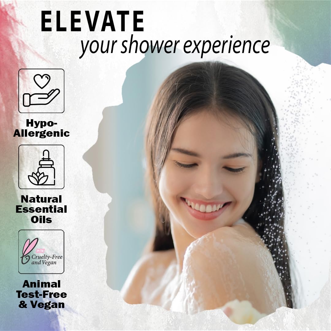 Mineral Me California shower steamer setup, easy corner placement for quick fragrance release.