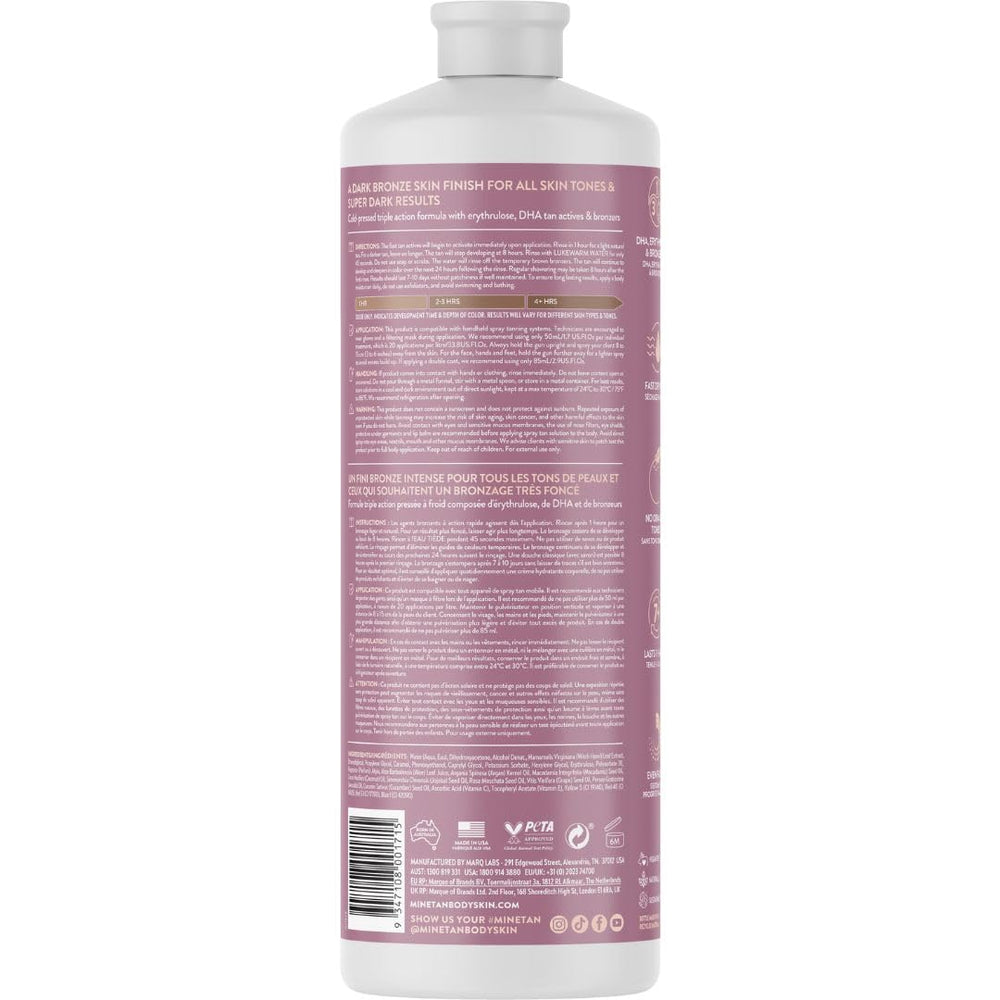 MineTan Body.Skin - Application système spray compatible, pratique pour salons.