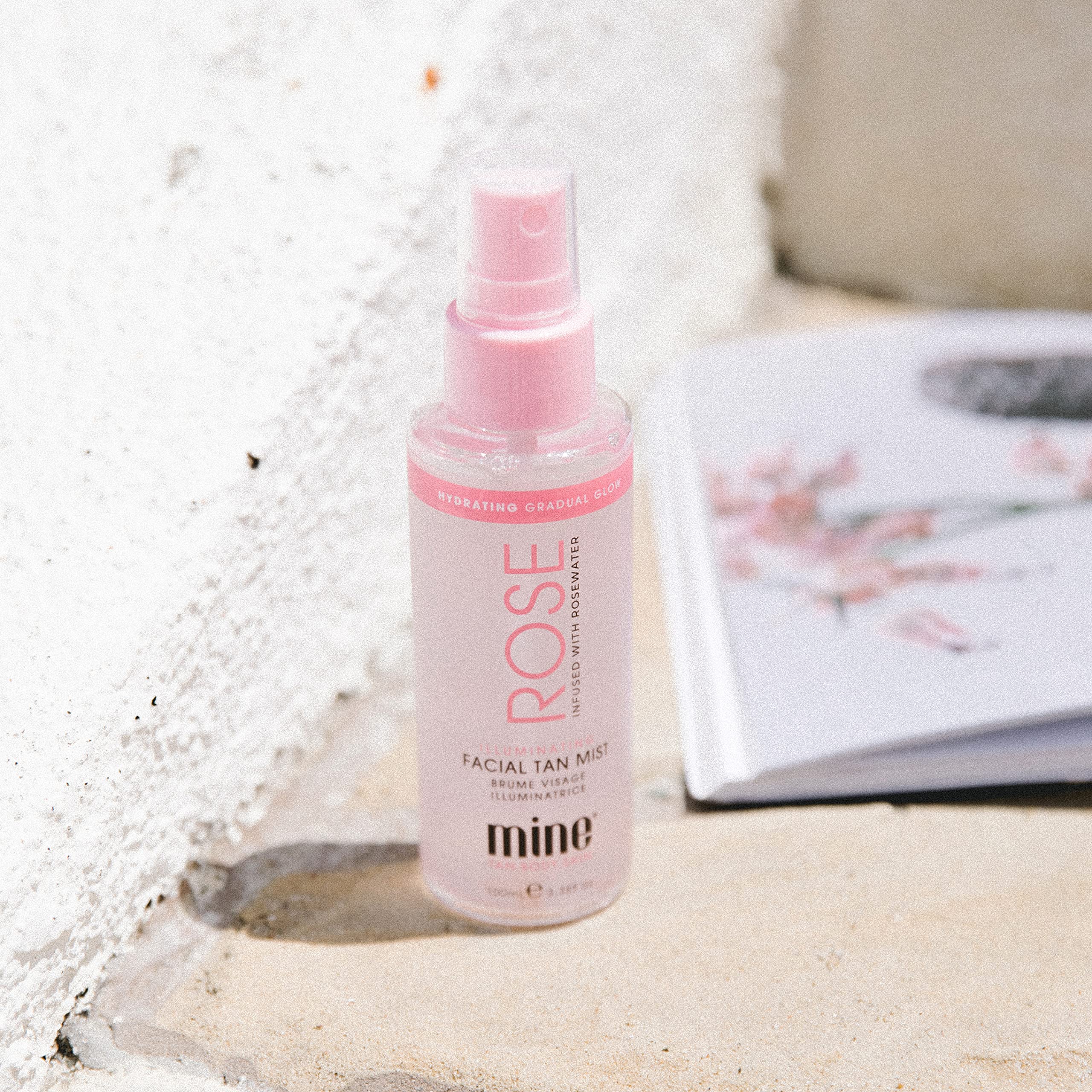 MINETAN Rose Face Tan Mist hydratation légère pour teint uniforme