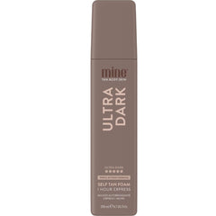 MineTan Ultra Dark: flacon mousse prêt à bronzer profondément.