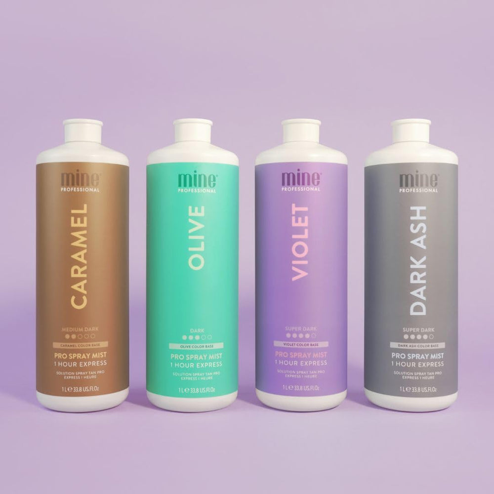 MineTan Violet – spray-1h-rapide révèle une teinte riche en une heure.