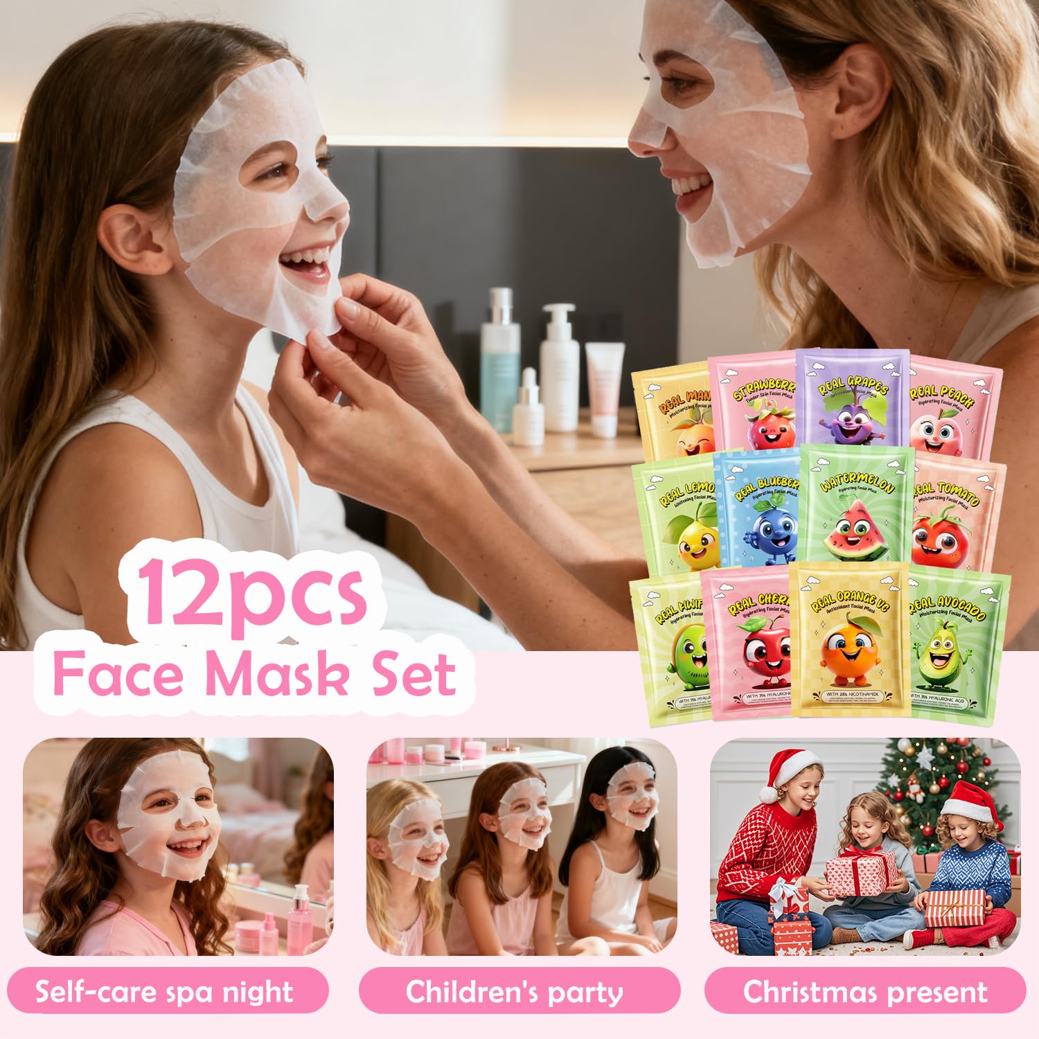 Minfei masque-fruit-fraise : soin parfumé pour peaux jeunes.