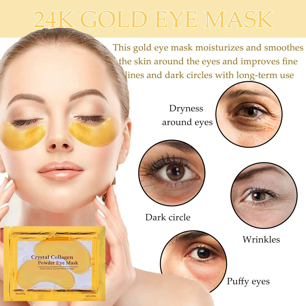 Minfei masque yeux 24K or pour hydrater et lisser le regard.