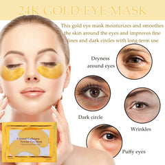 Minfei masque yeux 24K or pour hydrater et lisser le regard.