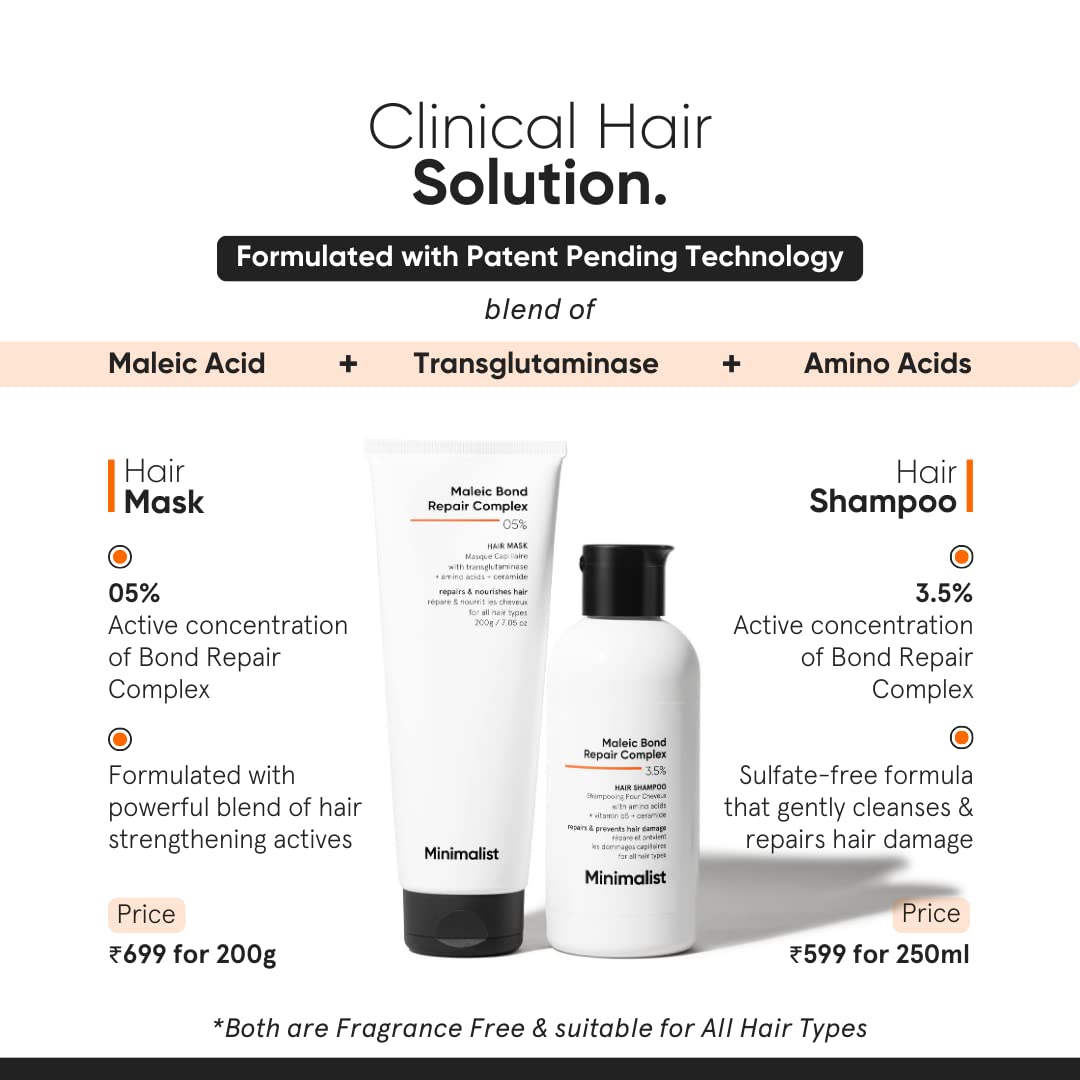 Masque Minimalist, sans sulfates et sans parabènes, routine douce et sûre.