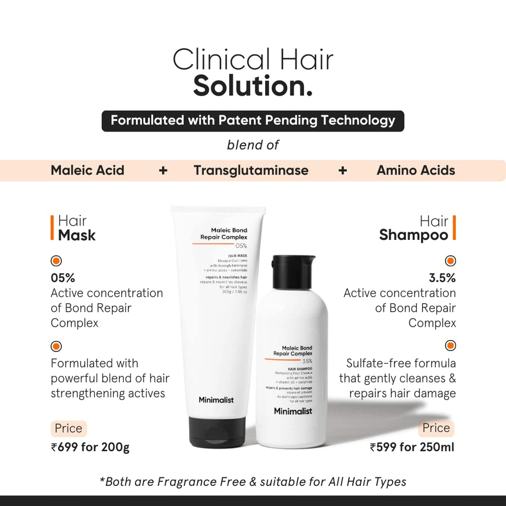 Masque Minimalist, sans sulfates et sans parabènes, routine douce et sûre.