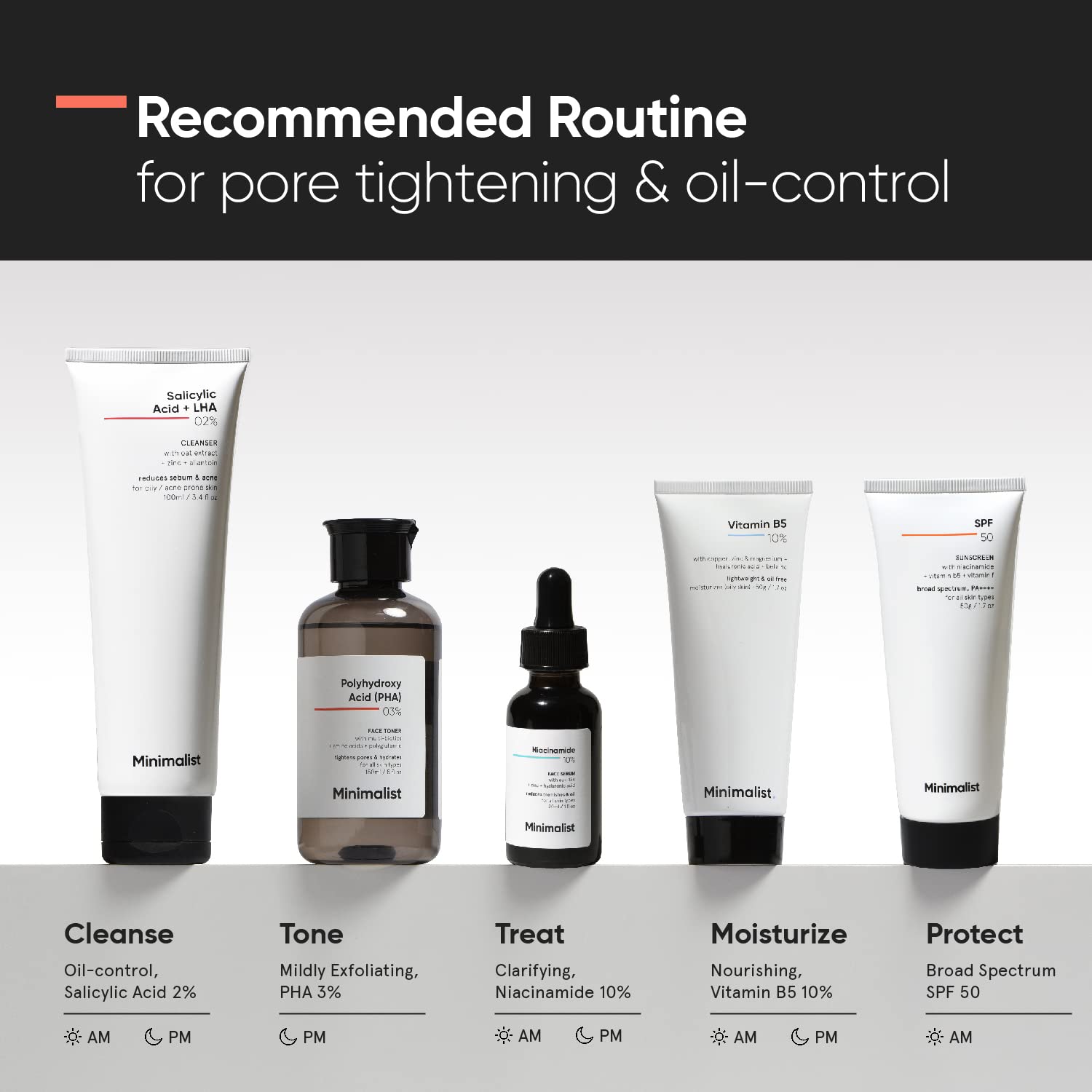 Ingrédients gluconolactone et probiotiques pour le soutien d'une peau équilibrée.