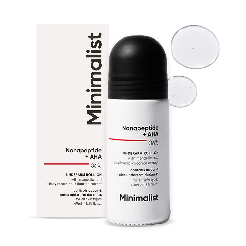 Minimalist roll-on aisselles bouteille: application douce et quotidienne.