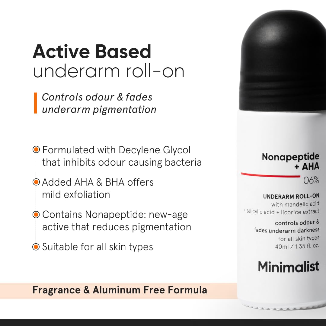 Minimalist roll-on aisselles sechage rapide: fini frais après application.