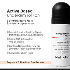 Minimalist roll-on aisselles sechage rapide: fini frais après application.