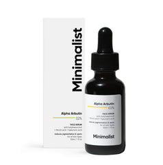 Minimalist Sérum, alpha arbutin présent pour viser des taches.