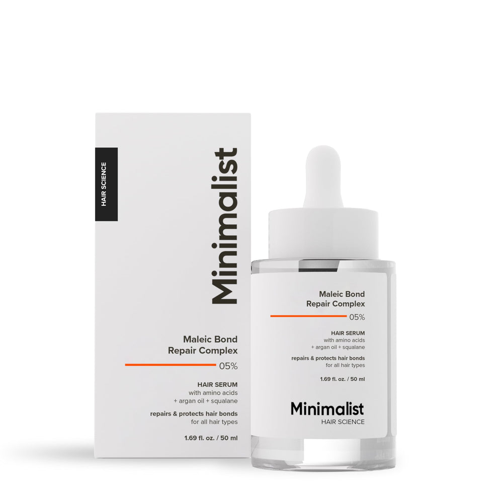 Sérum Minimalist en bouteille, réparation des liaisons acide maléique.