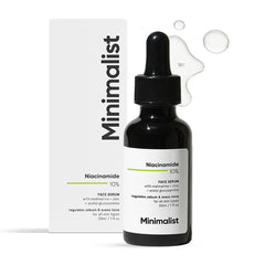 Sérum Minimalist Niacinamide 10% — bouteille élégante, facilite l'application matin et soir.