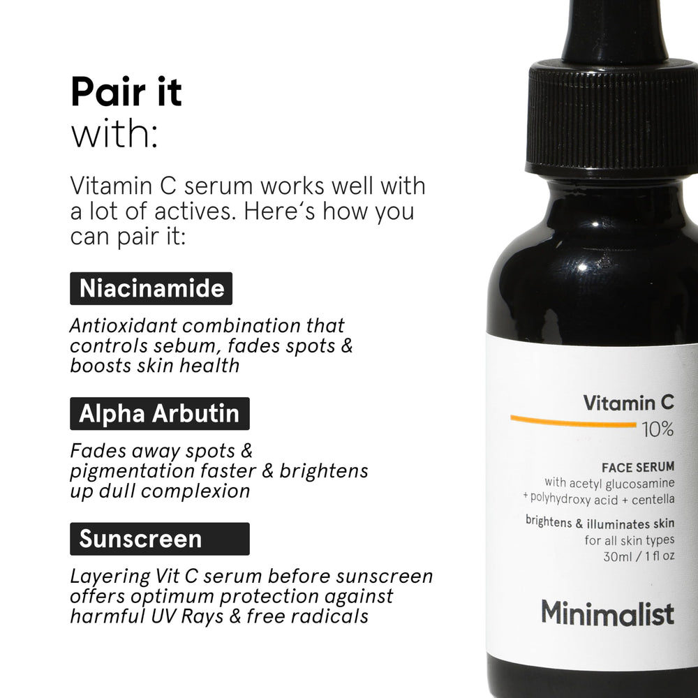 Sérum Minimalist adapté à tous types de peau, facile à intégrer dans une routine.