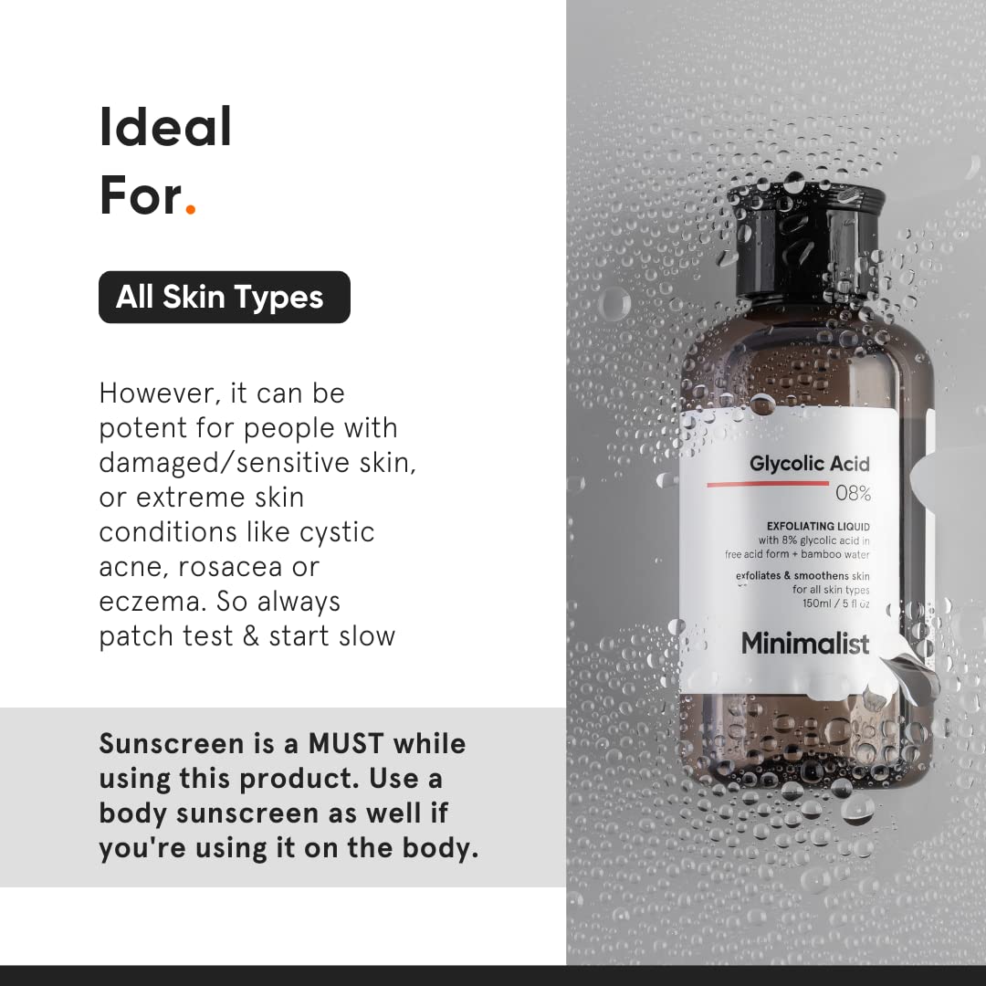 Tonique exfoliant glycolique Minimalist pour cuir-chevelu, rafraîchissant et équilibrant.