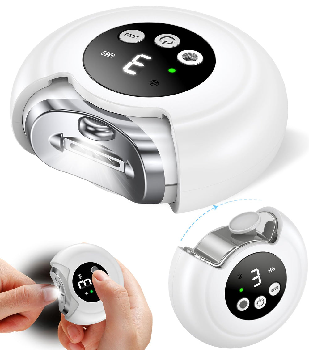 MINISO coupe-ongles électrique 3-en-1 ensemble: coupe nette et polissage doux pour tous âges.