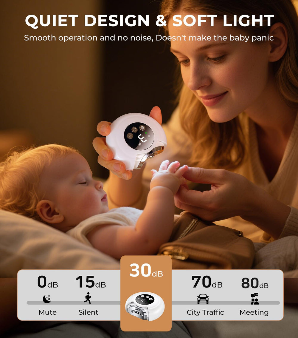 MINISO coupe-ongles électrique 3-en-1 lame sécurisée: sécurité renforcée pour bébé et adulte.