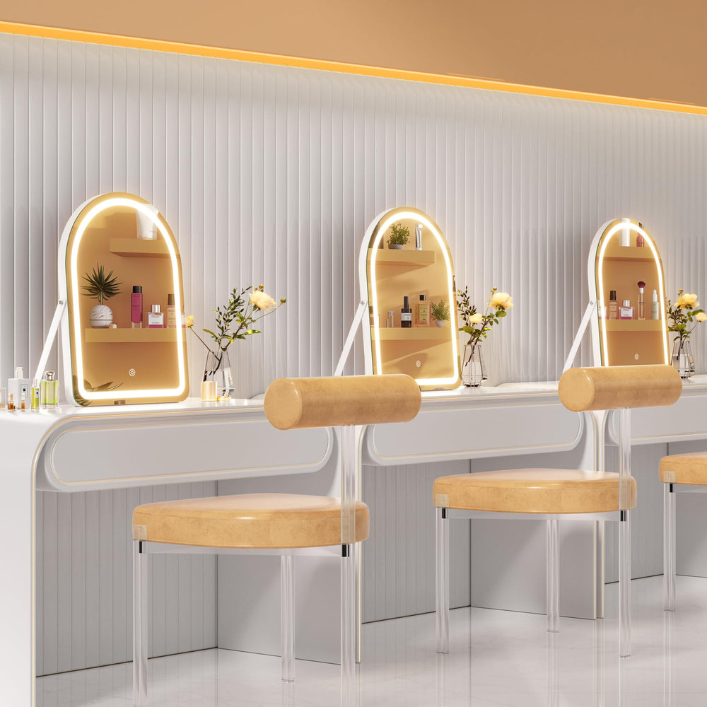 Design arche élégant du miroir MINISO Vanité apporte une touche sophistiquée.