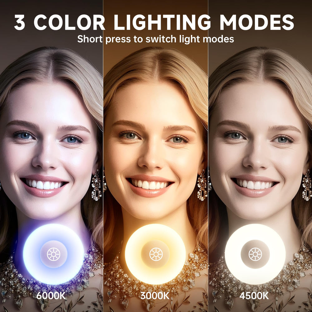 Contrôle tactile sur le miroir MINISO Vanité, régler la brillance et les couleurs facilement.