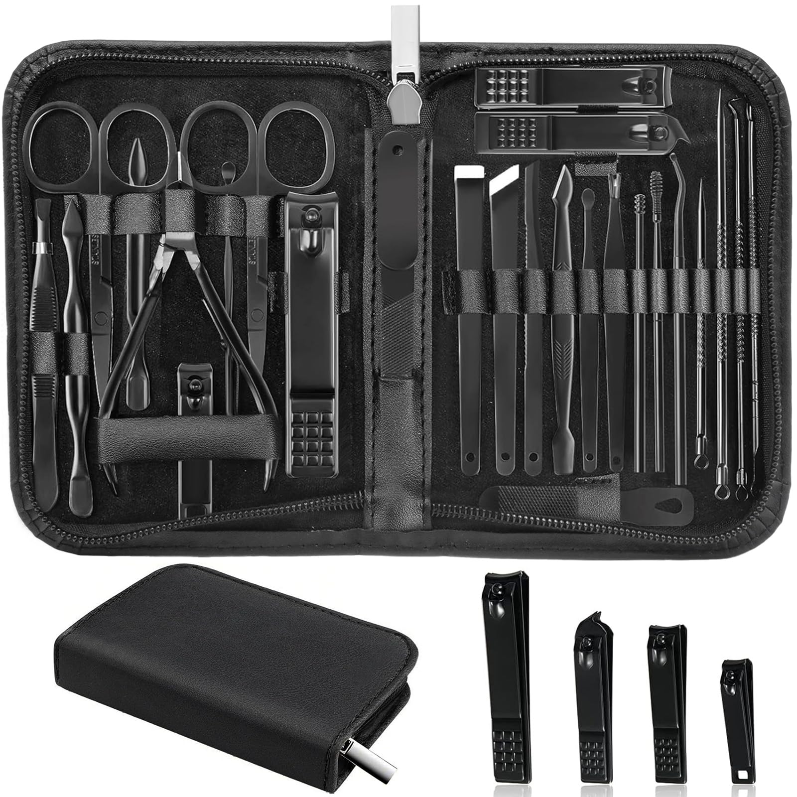 Coffret MINKINH Manucure 26 pièces dans son étui luxe, prêt pour votre routine à domicile