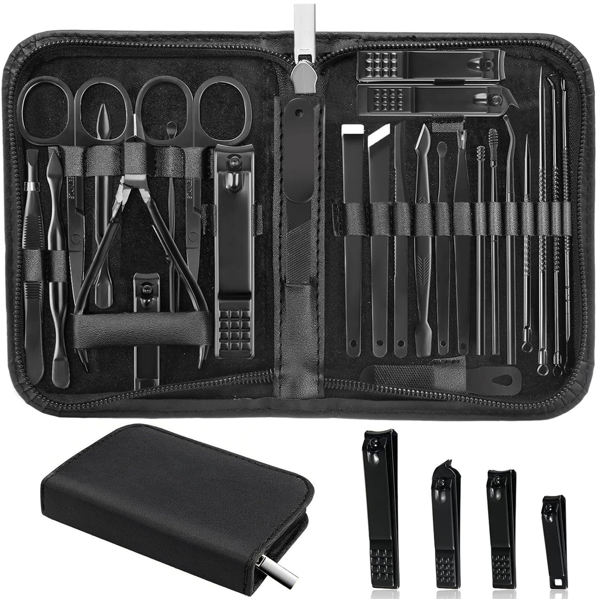 Coffret MINKINH Manucure 26 pièces dans son étui luxe, prêt pour votre routine à domicile