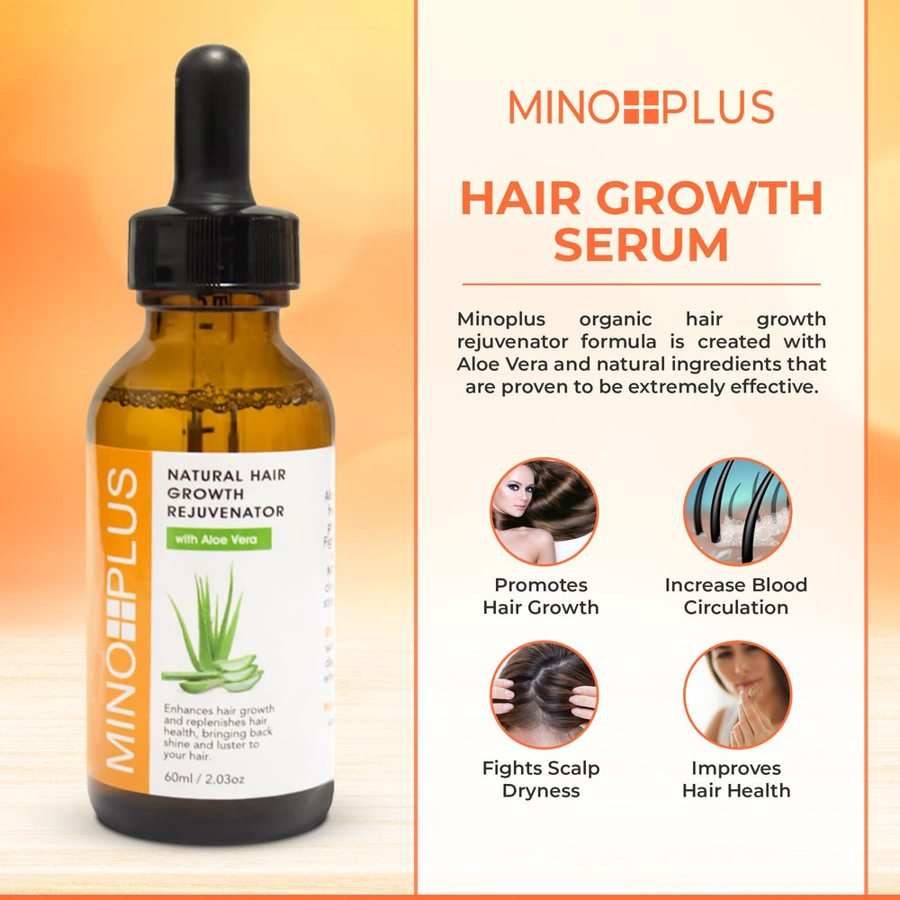 MINO PLUS sérum aloe vera ingrédients naturels pour nourrir les cheveux.