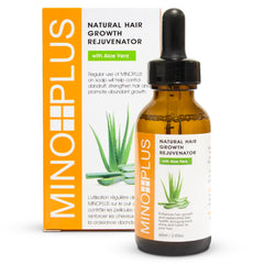 MINO PLUS sérum capillaire bouteille pompe stimule la croissance en douceur.