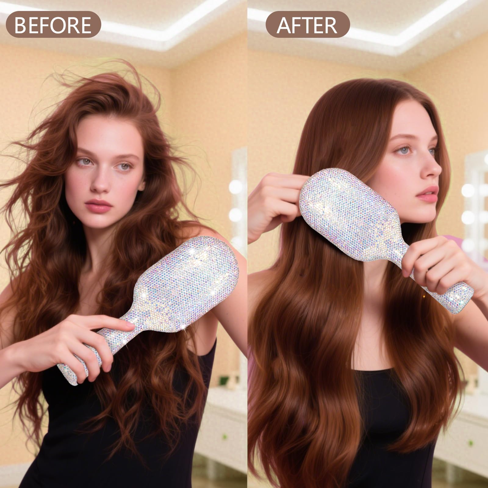Brosse Minovel styling brillance quotidien pour coiffure soignée.