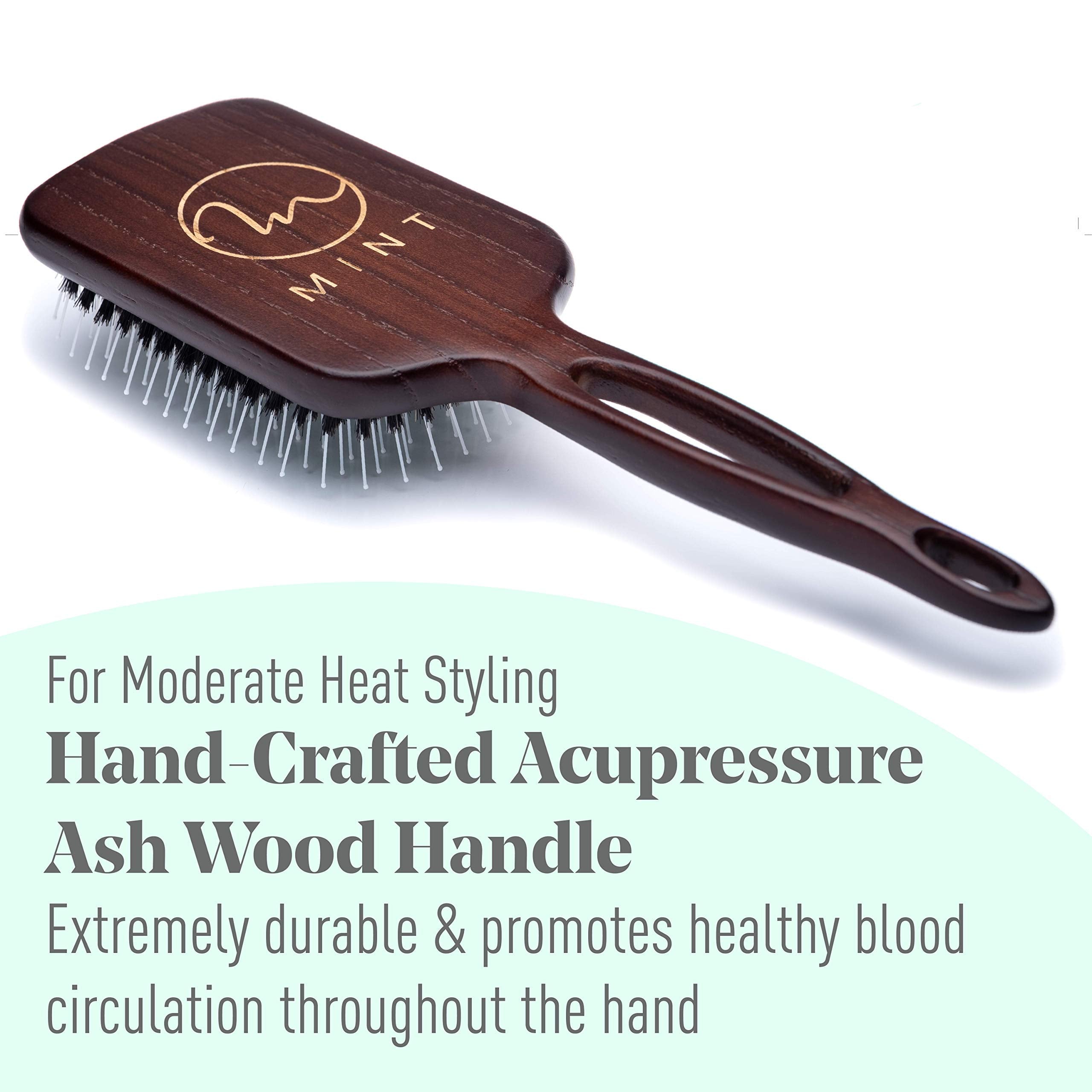 Brosse Mint paddle pad amovible pour un nettoyage facile.