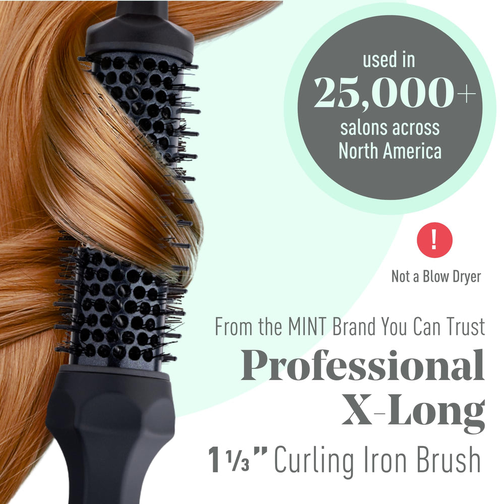 MINT brosse thermique boucles-naturelles — volume fluide et coiffage facile.