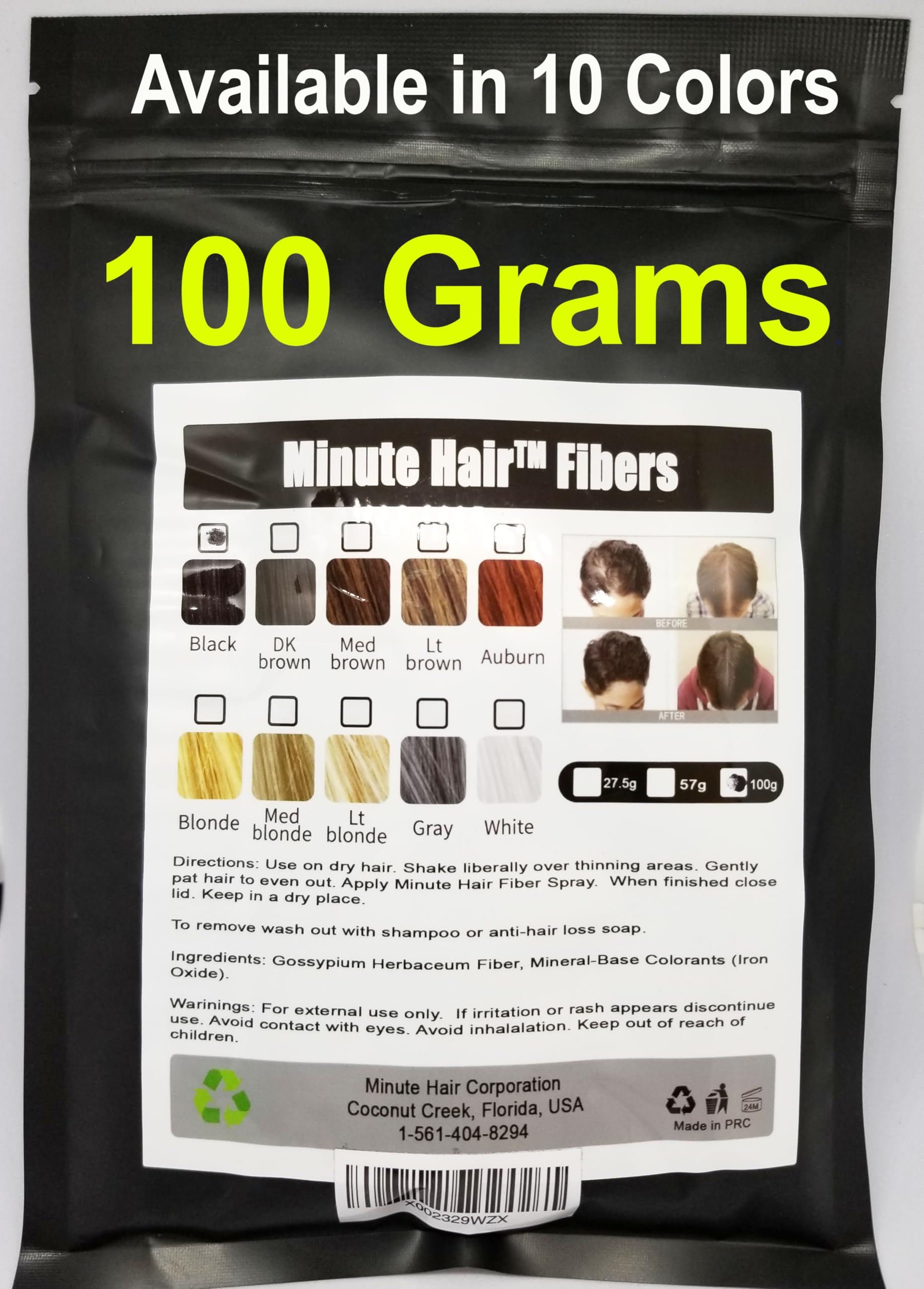 Minute Hair fibres: application discrète pour couvrir les zones clairsemées.
