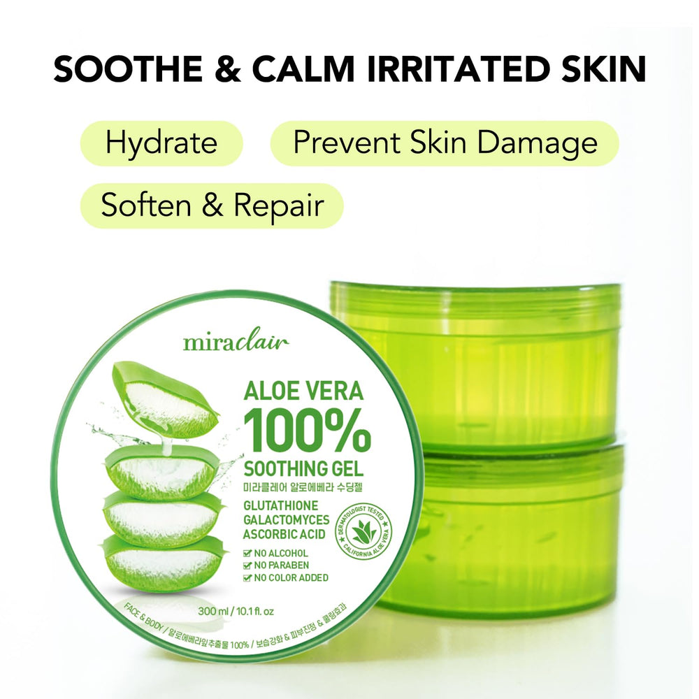 MIRACLAIR Aloe Vera Gel - texture translucide, absorption rapide