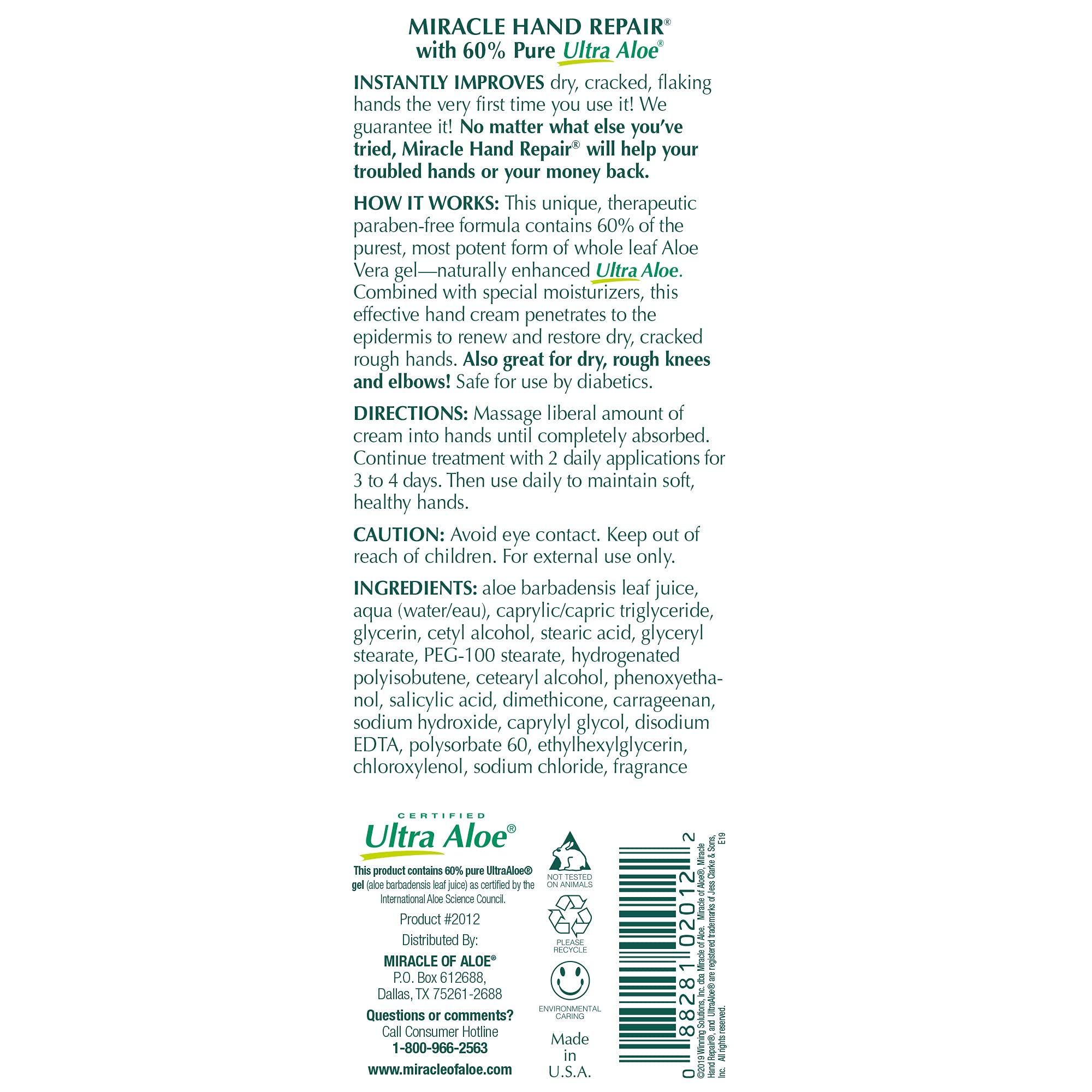 Miracle d’Aloe Texture-crème-pieds: soin ciblé pour les pieds fatigués et secs.