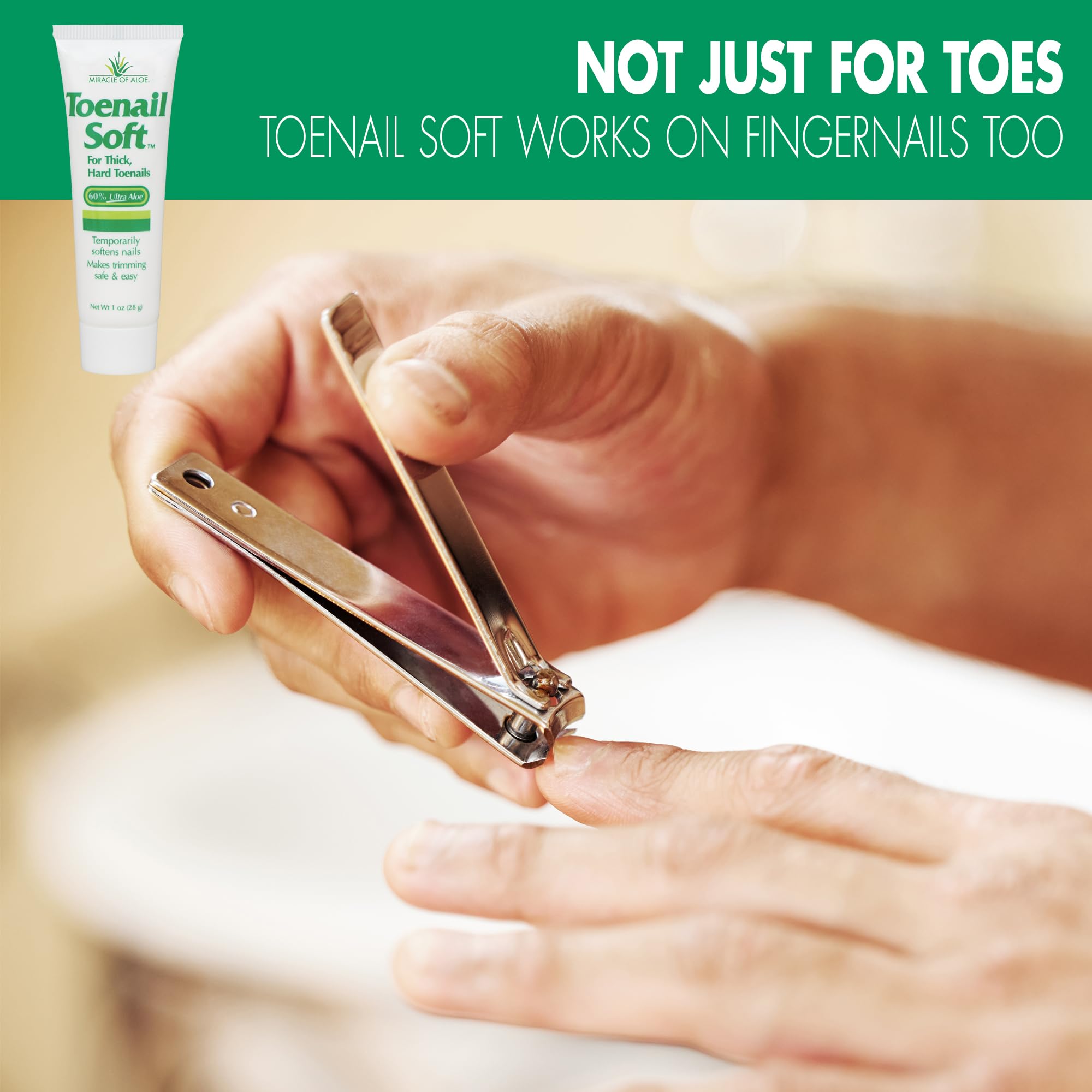 Miracle de Aloe: pré-trempage aide à préparer les ongles épais.