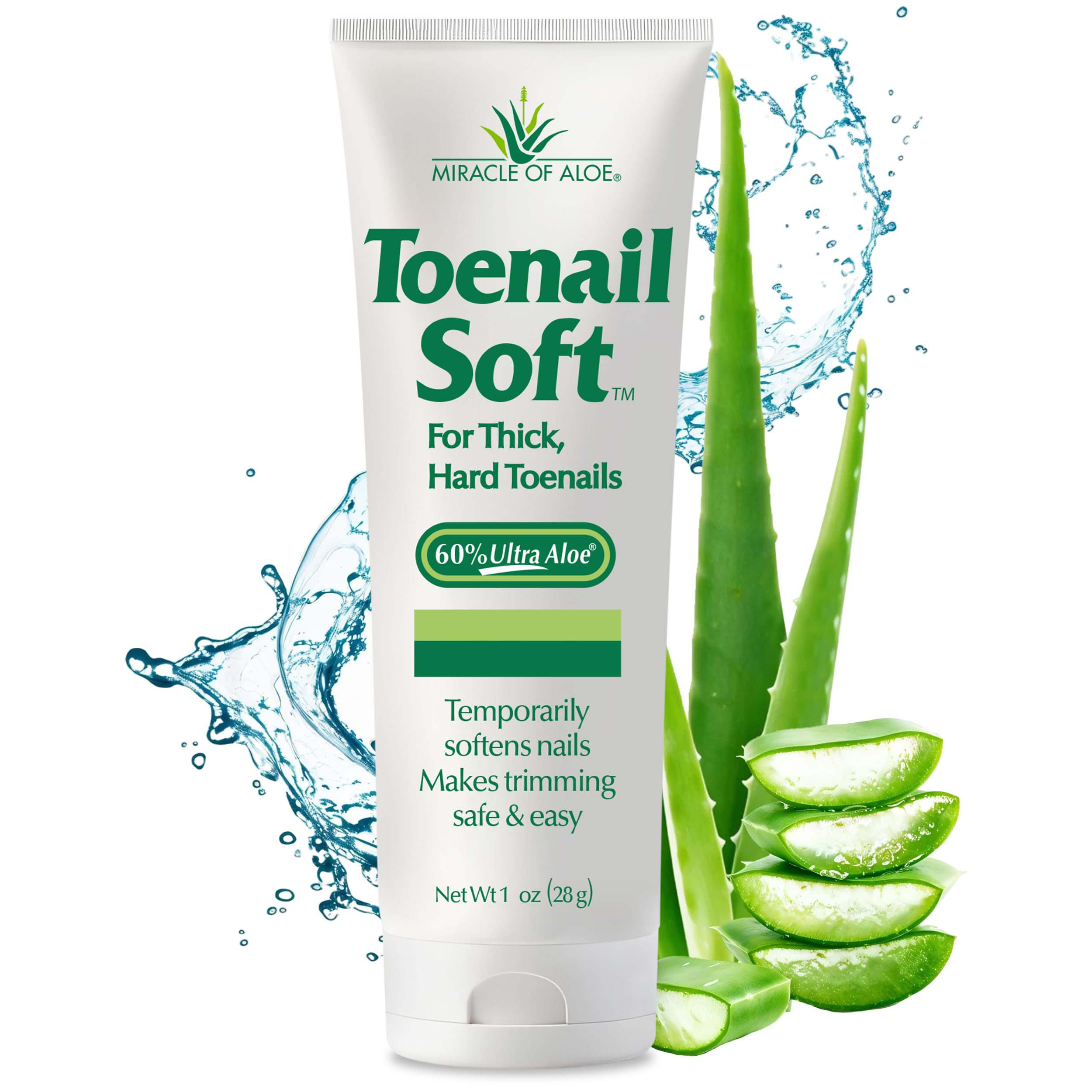 Miracle de Aloe: tube visible pour faciliter l’application sur les ongles épais.