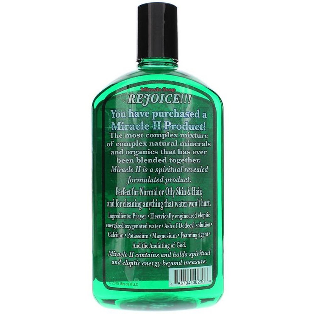 Miracle II Savon Régulier 22 oz – bouteille prête à l'emploi, usage corps et mains.