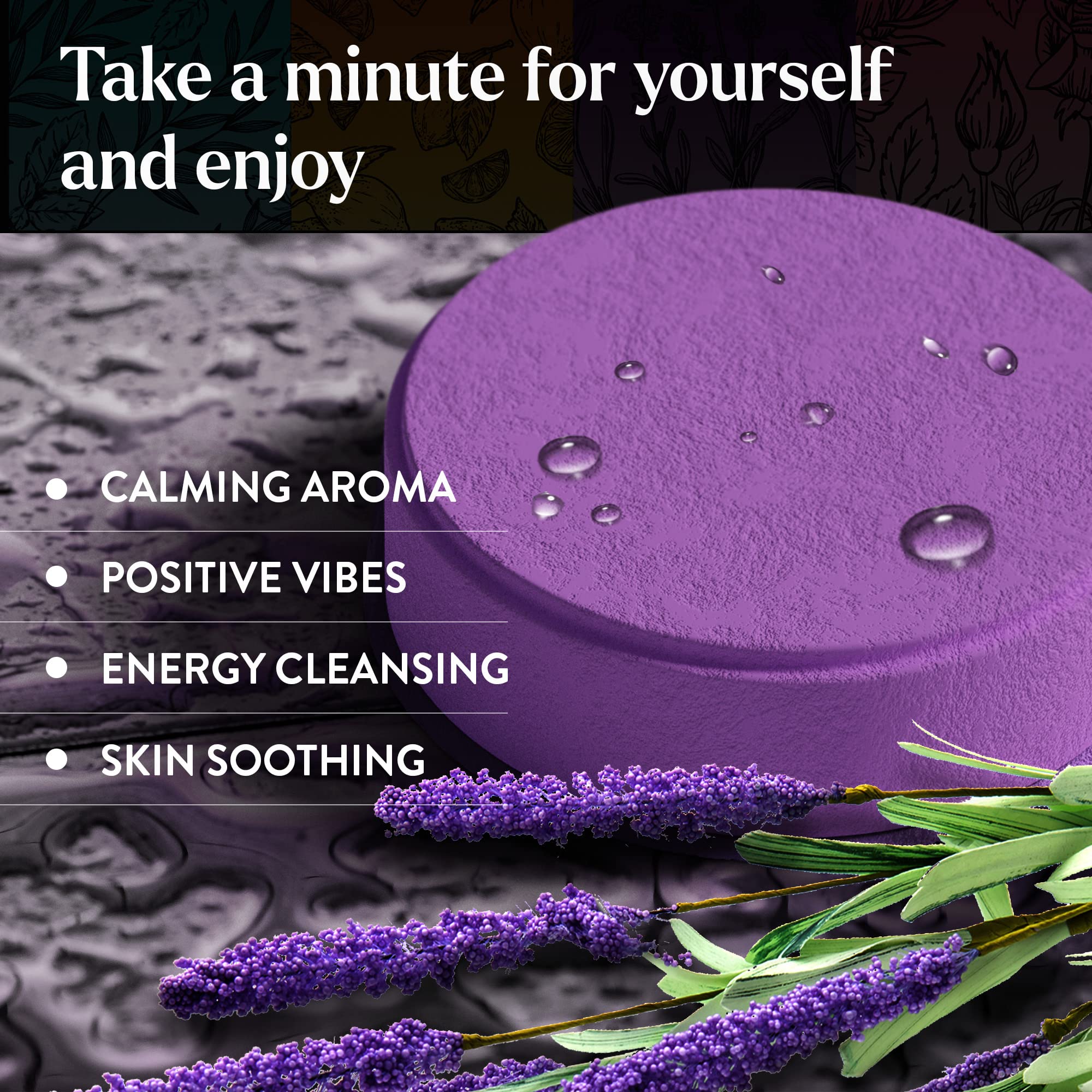 Miracle Made bombes-douche-lavande-dissolution-lente: diffusion continue pour une ambiance spa à domicile.