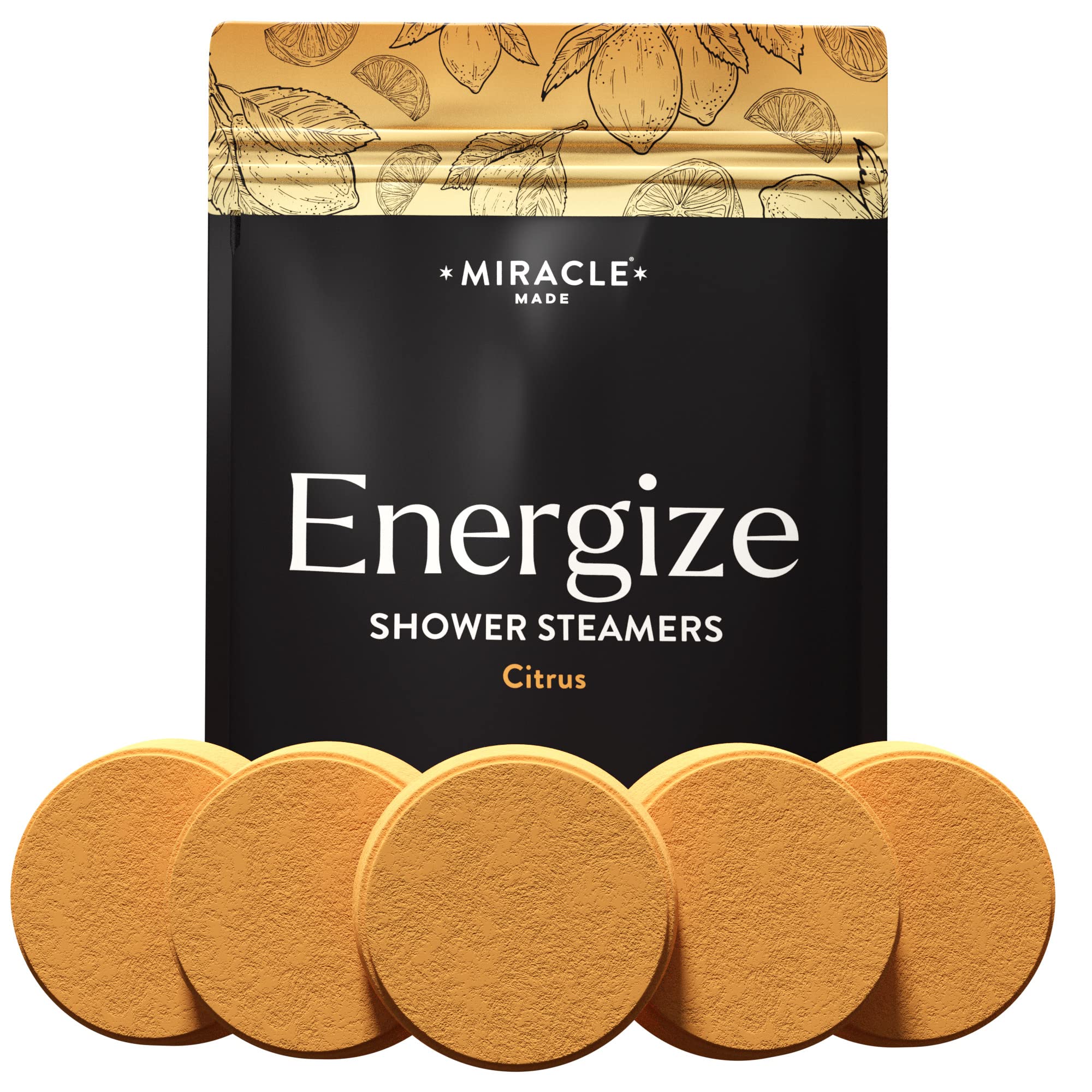 Miracle Made tablettes-douche citrus-menthe, détente instantanée pendant la douche.