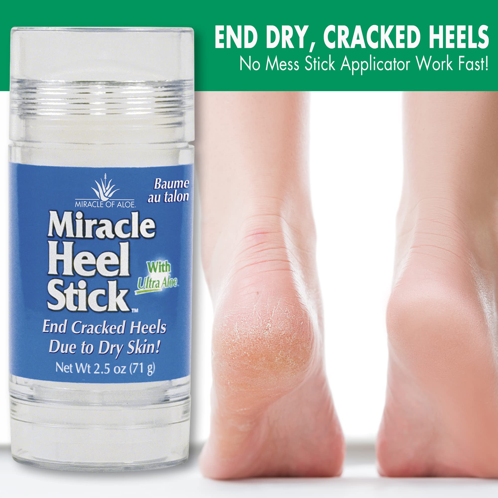 Miracle of Aloe barrière hydratante protégeant les talons sensibles.