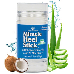 Miracle of Aloe talons : application du stick pour hydrater et lisser les talons secs.