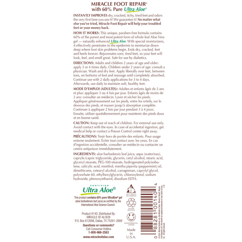 Application main Miracle of Aloe Crème Main hydratante rapide