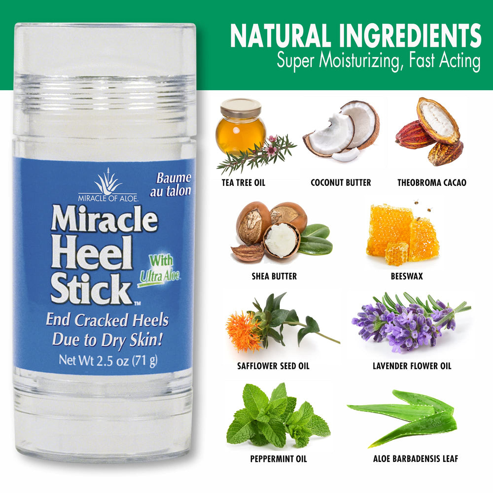 Miracle of Aloe gel UltraAloe pour hydrater en profondeur les talons.